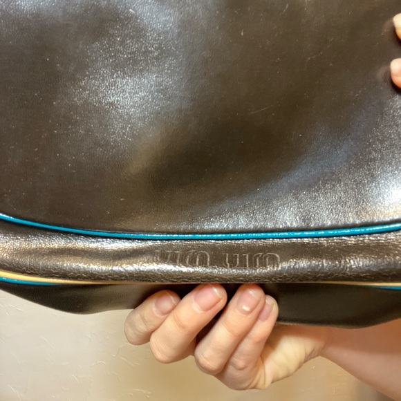 90s Miu Miu Brown Leather Handbag - Picture 3 of 8